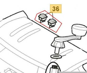 Выключатель освещения/обогрева ручек STIGA 118820617/0 для ST6276